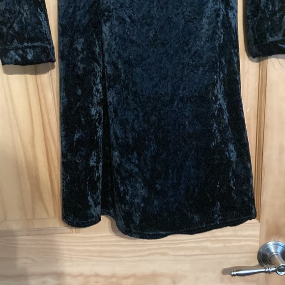 NWOT VINTAGE GOTH VELOUR L.B.D. (Little Black Dress) - Picture 3 of 7